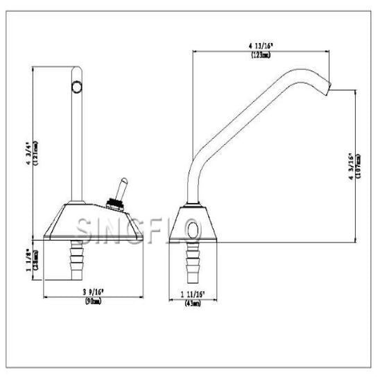 Bomba de água com torneira para Caravana, Barco, Atrelado, 4X4 etc.
