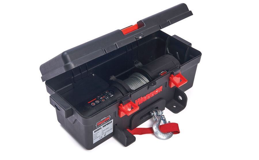 Guincho portátil Trojan 4000 lbs (1814 kgs) 12V Cabo de Aço