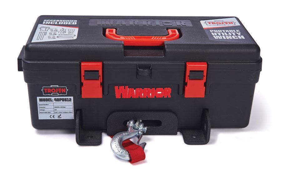 Guincho Portátil Trojan 4000 lbs (1814 kgs) 12V Cabo Sintético