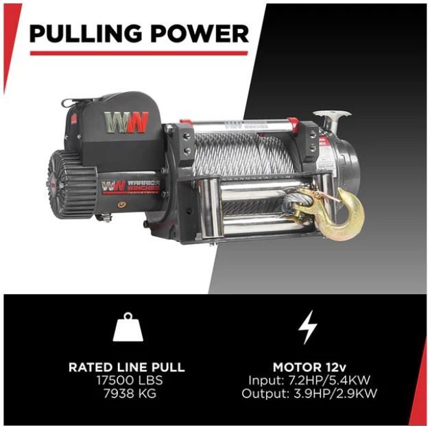 Guincho Industrial Elétrico Samurai 17500Lbs (7938 Kg) 12V