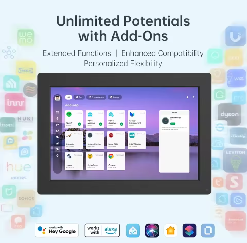 Display inteligente - suporte central p/ rede Zigbee