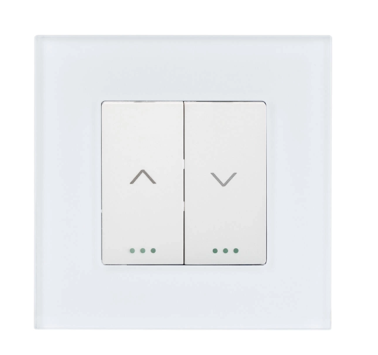 Interruptor Pulsador para Persianas Automáticas com Setas c/ moldura