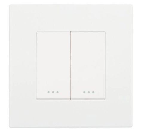 Interruptor Pulsador Duplo c/ moldura